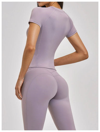 Women's Clothes Yoga Top Sport T Shirt Fitness Clothes Short Sleeve Yoga Shirt Gym Top Female Workout Active Wear Sport Tops