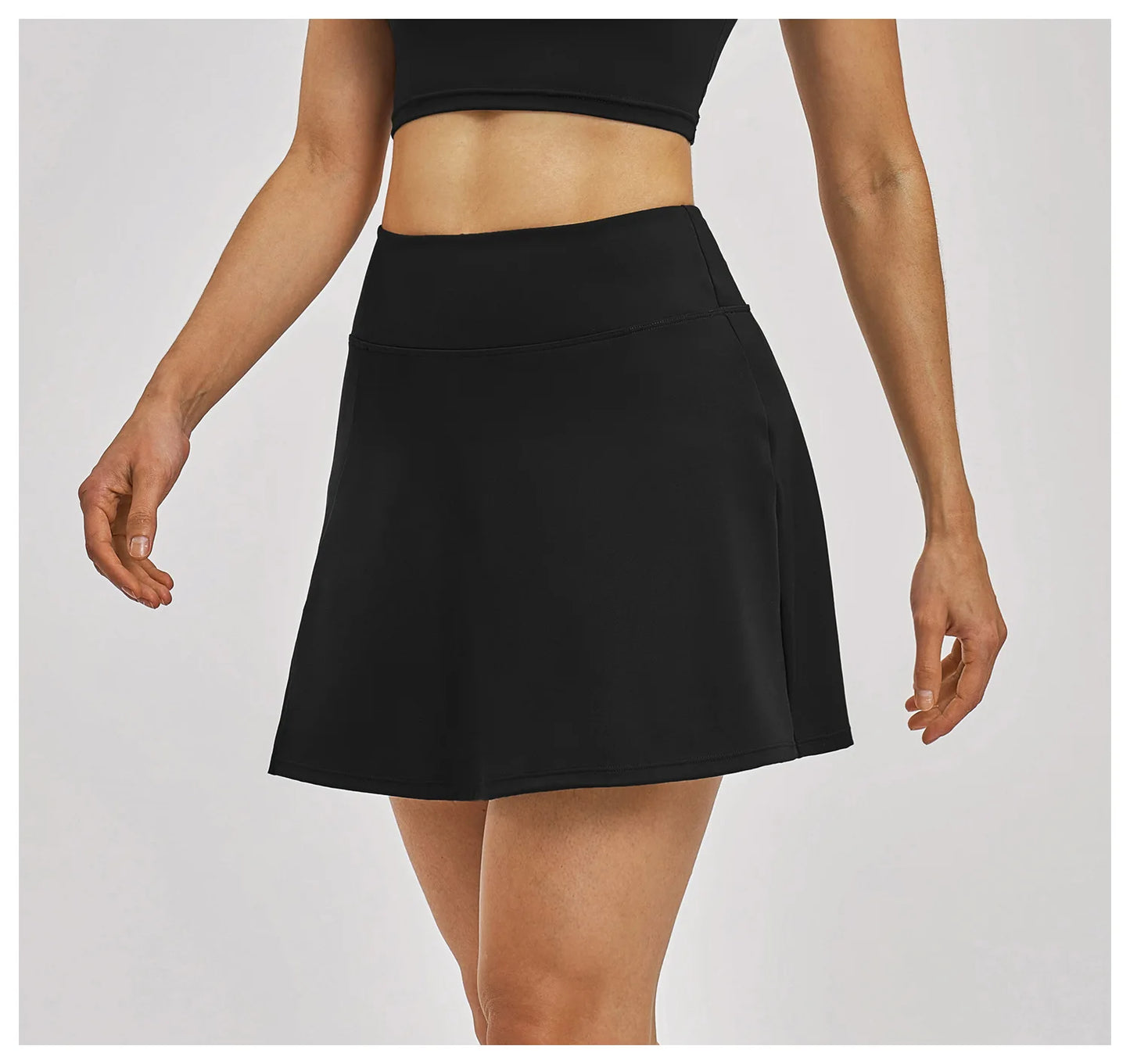 Outdoor Sports Yoga Skirt  Yoga Quick Drying A-line Skirt Women's Badminton Tennis Skirt Summer Cool and Anti Glare Lined Shorts
