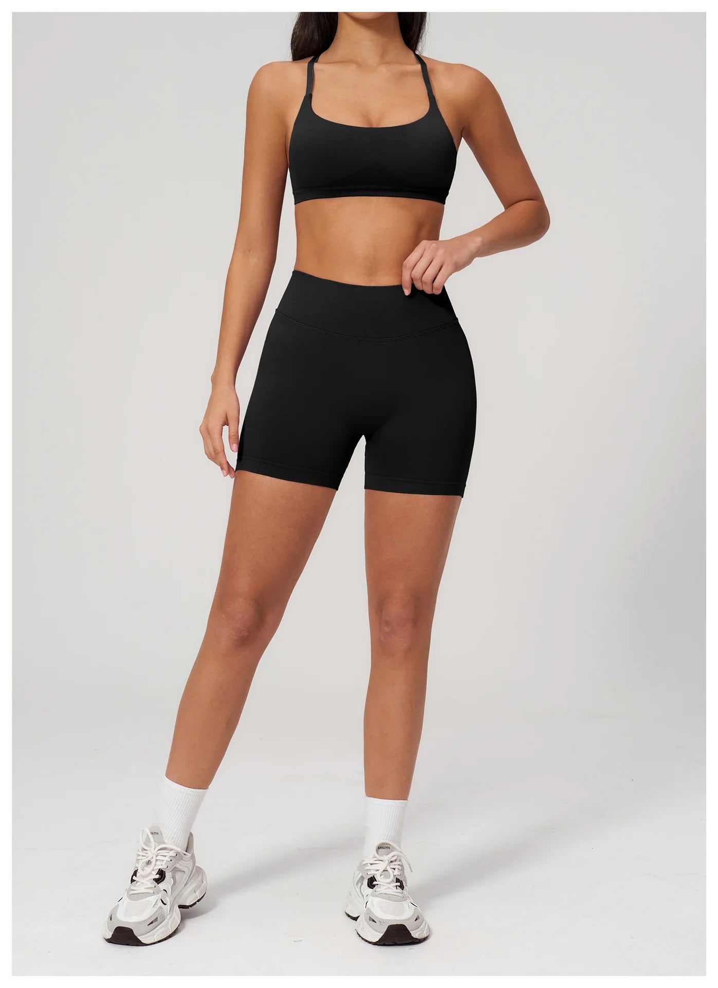 Summer Seamless Yoga Bra Women Fitness Workout Top Cross Back Strap Sports Underwear Female Breathable Running Cycling Gym Top
