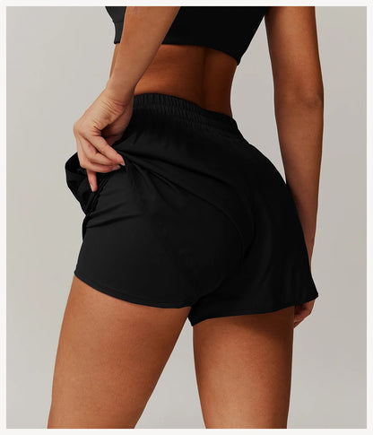 Running Shorts 2024 Summer Women Sports Shorts Lining 2 In 1 Quick-dry Yoga Shorts Breathable Fitness Shorts High Waist Fitness