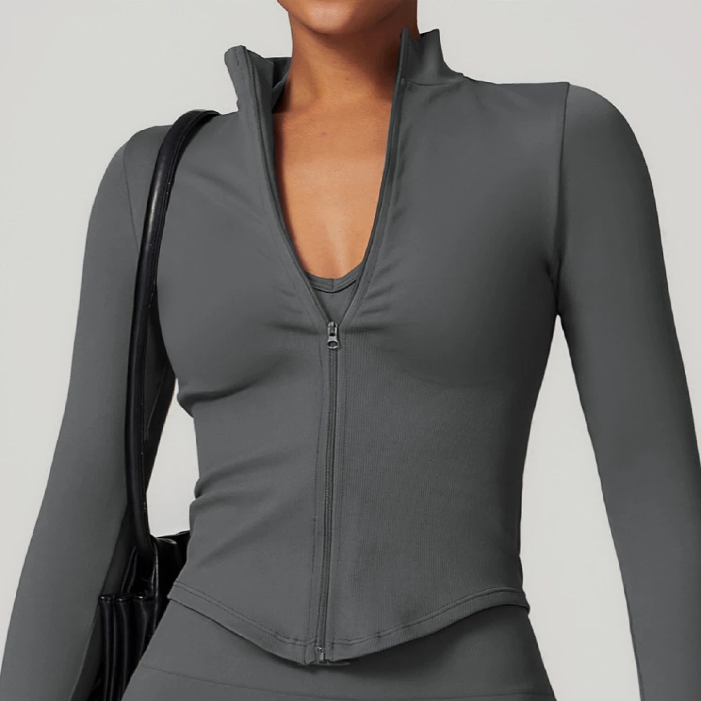 New Zipper Sports Top Women Gym Long Sleeve for Fitness Seamless Coat  Clothing Running Workout Tights Gym Tops Yoga Shirts