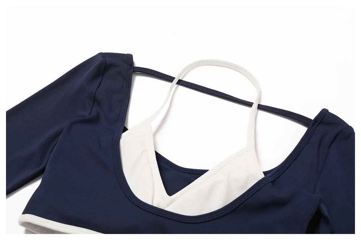 Women's Solid Sport Shirts High Elastic Gym Yoga Top Breathable Long Sleeve Yoga Top Slim Fitness Sports Dry Sportswear Yoga Top