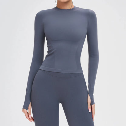 Seamless Women Yoga Top Sport Long Sleeves Breathable Fitness Clothes Short Sleeve Yoga Shirt Gym Top Running Active Wear Sports