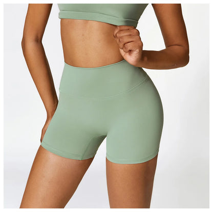 Women Yoga Shorts Fitness Shorts Running Cycling Shorts Breathable Sports Leggings High Waist Summer Workout Gym Push Up Shorts