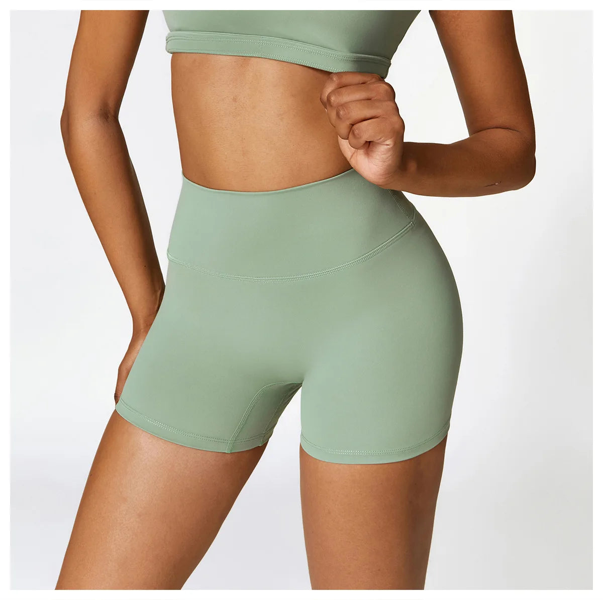 Women High Waist Yoga Shorts Running Cycling Shorts Breathable Fitness Shorts Female Summer Workout Shorts Gym Sports Tights