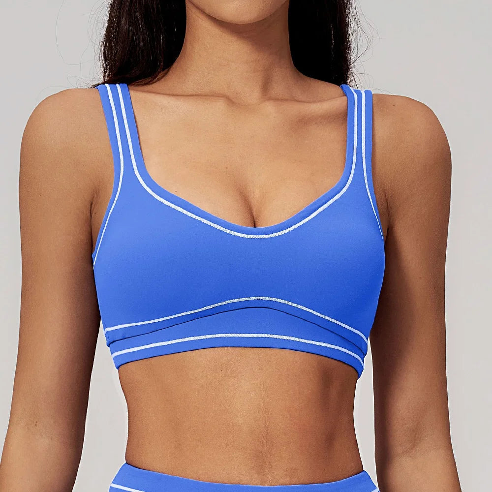 Yoga Bra Women's Shockproof Sports Bra Summer Top Push Up Fitness Underwear Female Sport Tops Breathable Running Vest Bralette