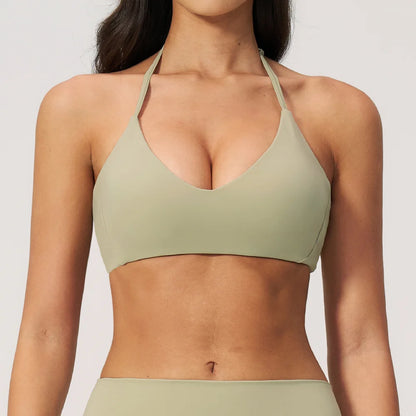 summer Yoga Bra Women's Sports Bra Breathable Vest Shock Proof Top Running Active Sportswear Bra Gym Workout Fitness Push up Top
