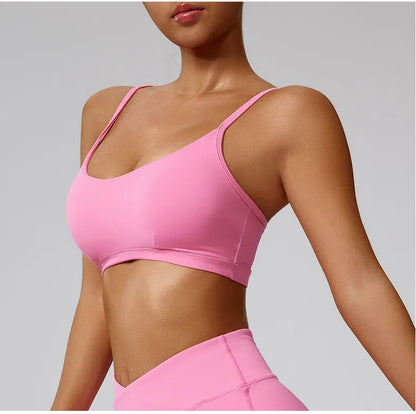 Women's Sports Bra Sexy Beautiful Back Breathable Bra Top Push Up Fitness Bra Yoga Gym Workout Bra Fitness Top Sports