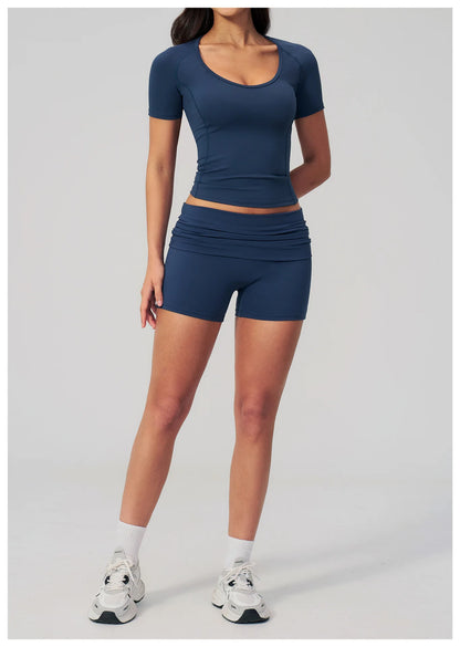 Summer Gym T-Shirt Women Short Sleeve Yoga Tops Workout Top Running Sports T Shirts Fitness Workout Tee Sports Tops Activewear