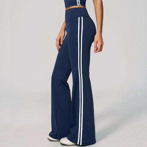 Summer Yoga Pants Women's High Waist Push Up Flared Pants Fitness Wide-Leg Pants Athletic Wear Running Workout Flared Trousers