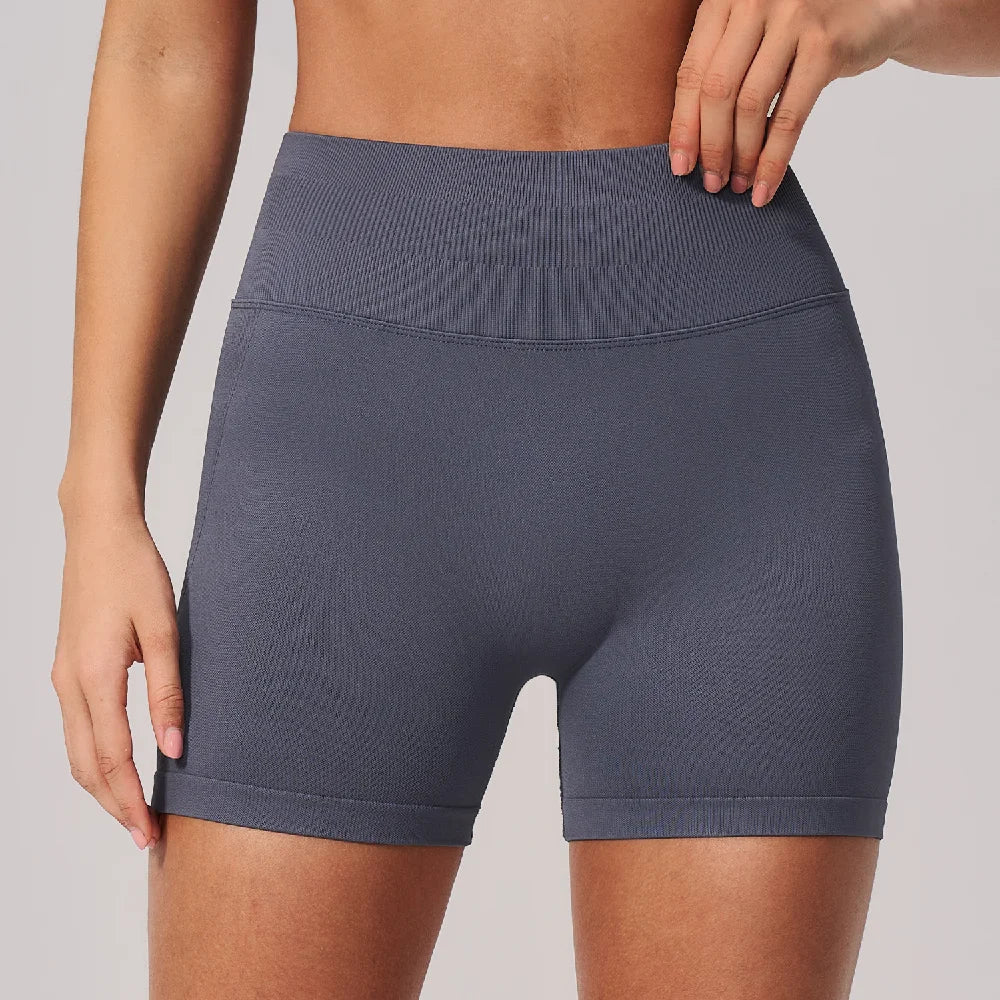 Seamless Sports Shorts Women Yoga Shorts High Waist Workout Shorts Breathable Sports Leggings Gym Shorts Running Cycling Shorts