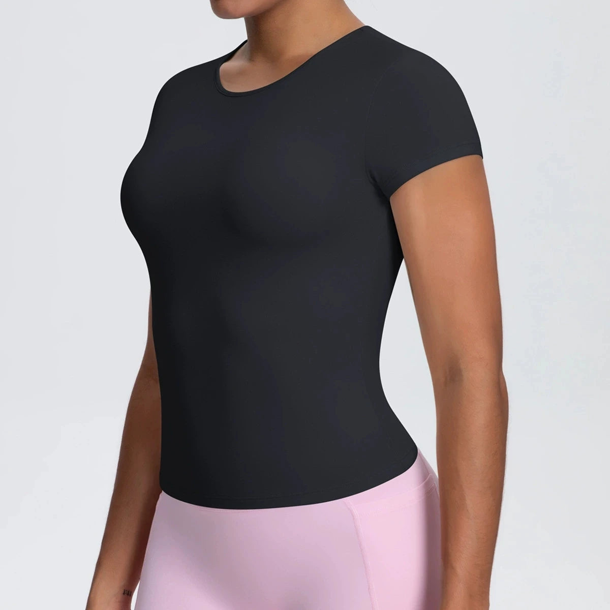 Best Selling New Models Yoga T-Short Sleeve Athletic Yoga Running Sexy Summer Gym Workout Quick Dry Stretchy Tees Tops Baselayer