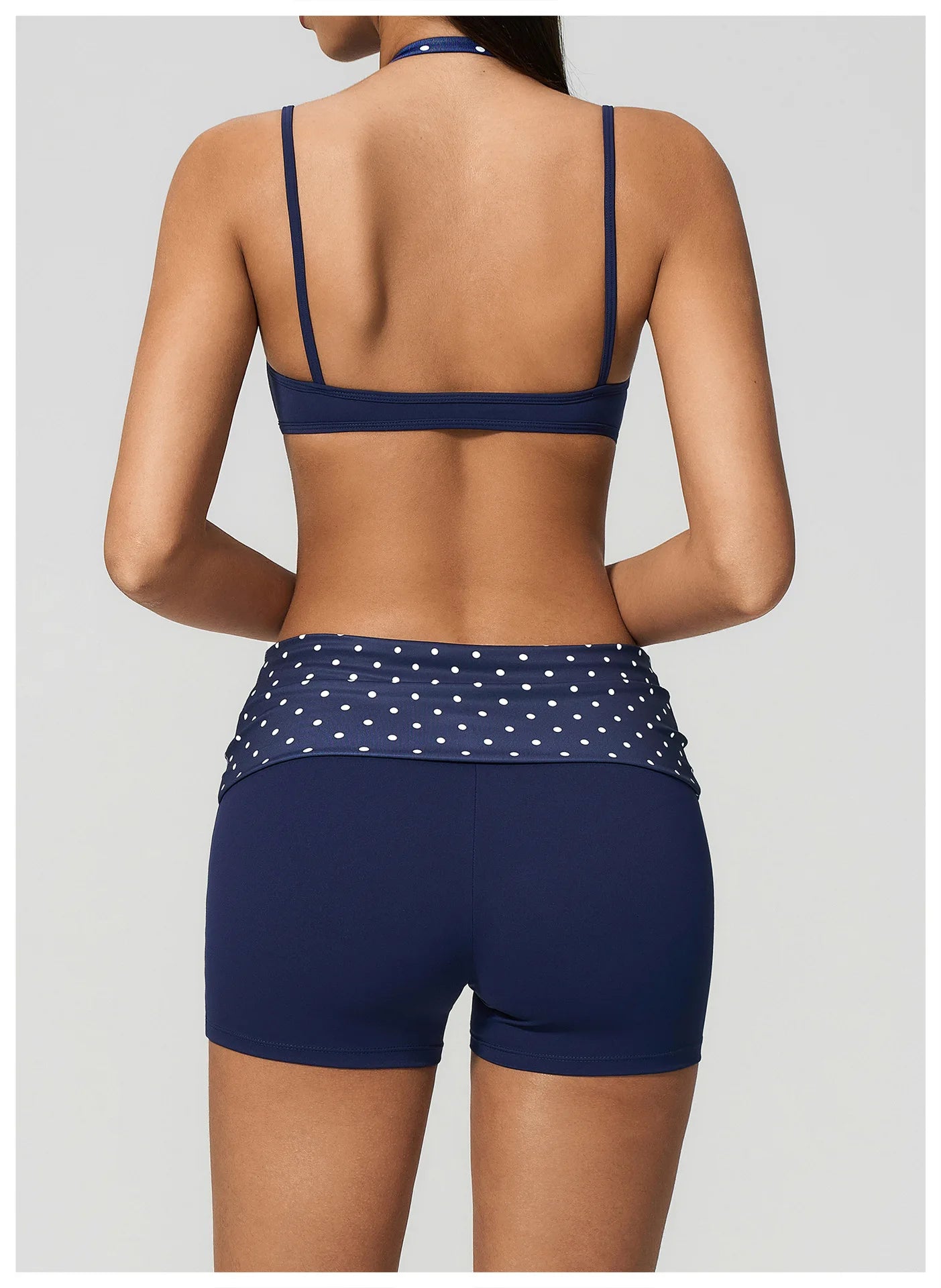 Women's Striped Yoga Bra Breathable Sports Underwear Shockproof Workout Top Sexy Polka Dot Bra Beautiful Back Sports Yoga Top