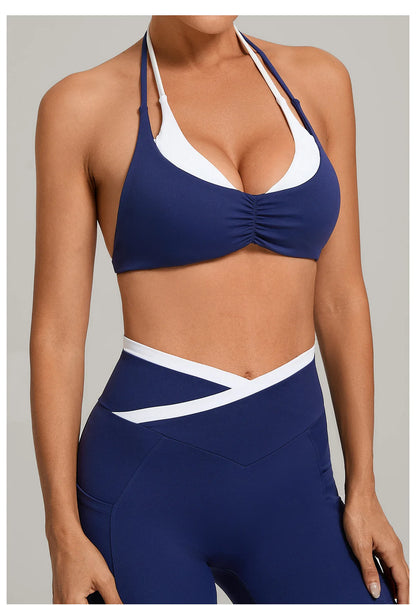 Sportswear Woman's Gym Underwear Stretch Shoulder Strap Fitness Sports Bra Breathable Female Top Yoga Sport Bra Outdoor Jogging