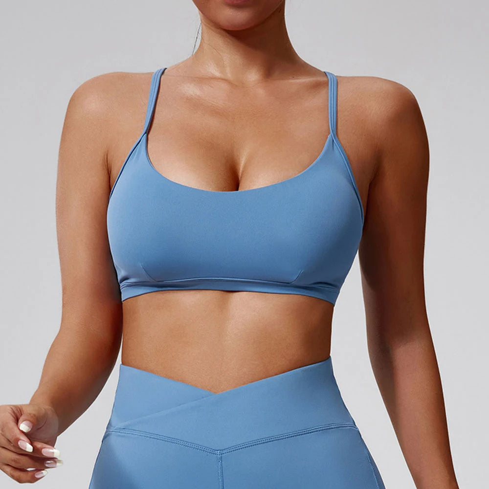 Women's Sports Bra Sexy Beautiful Back Breathable Bra Top Push Up Fitness Bra Yoga Gym Workout Bra Fitness Top Sports