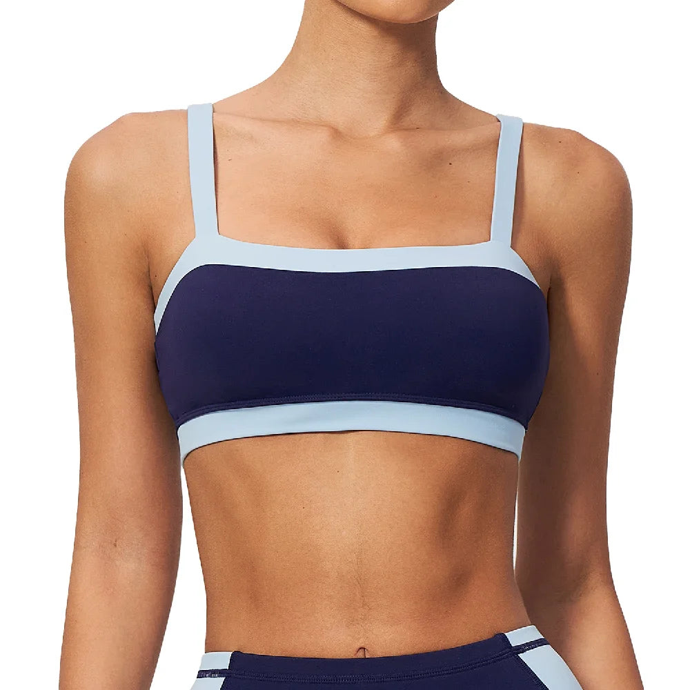 Summer  Yoga Bra Women's Fitness Sport Underwear Breathable Breathable Sports Tops Beauty Back Workout Bra Shockproof  Crop Top