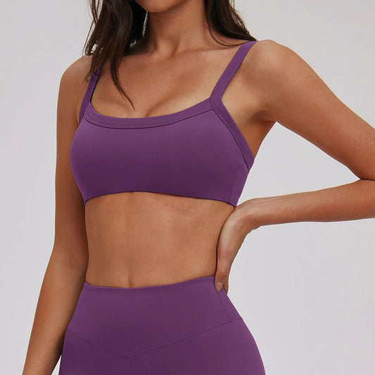 Women's Sports Underwear Lnvisible Bra Breathable Comfortable Elastic Shockproof Underwear Without Steel Rings Sports Underwear