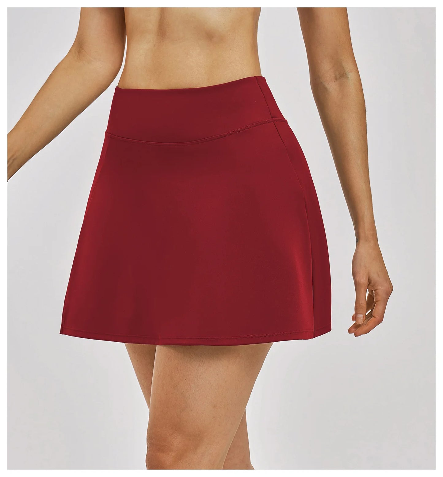 Outdoor Sports Yoga Skirt  Yoga Quick Drying A-line Skirt Women's Badminton Tennis Skirt Summer Cool and Anti Glare Lined Shorts