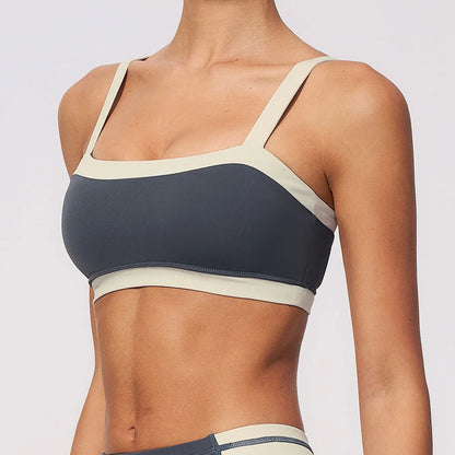 Summer  Yoga Bra Women's Fitness Sport Underwear Breathable Breathable Sports Tops Beauty Back Workout Bra Shockproof  Crop Top