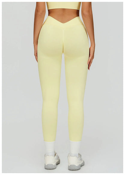 Seamless Leggings Summer Women Yoga Leggings Gym V Shaped Tight Fitness Pants Running Cycling Trousers High Waist Sports Legging