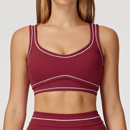 Yoga Bra Women's Shockproof Sports Bra Summer Top Push Up Fitness Underwear Female Sport Tops Breathable Running Vest Bralette