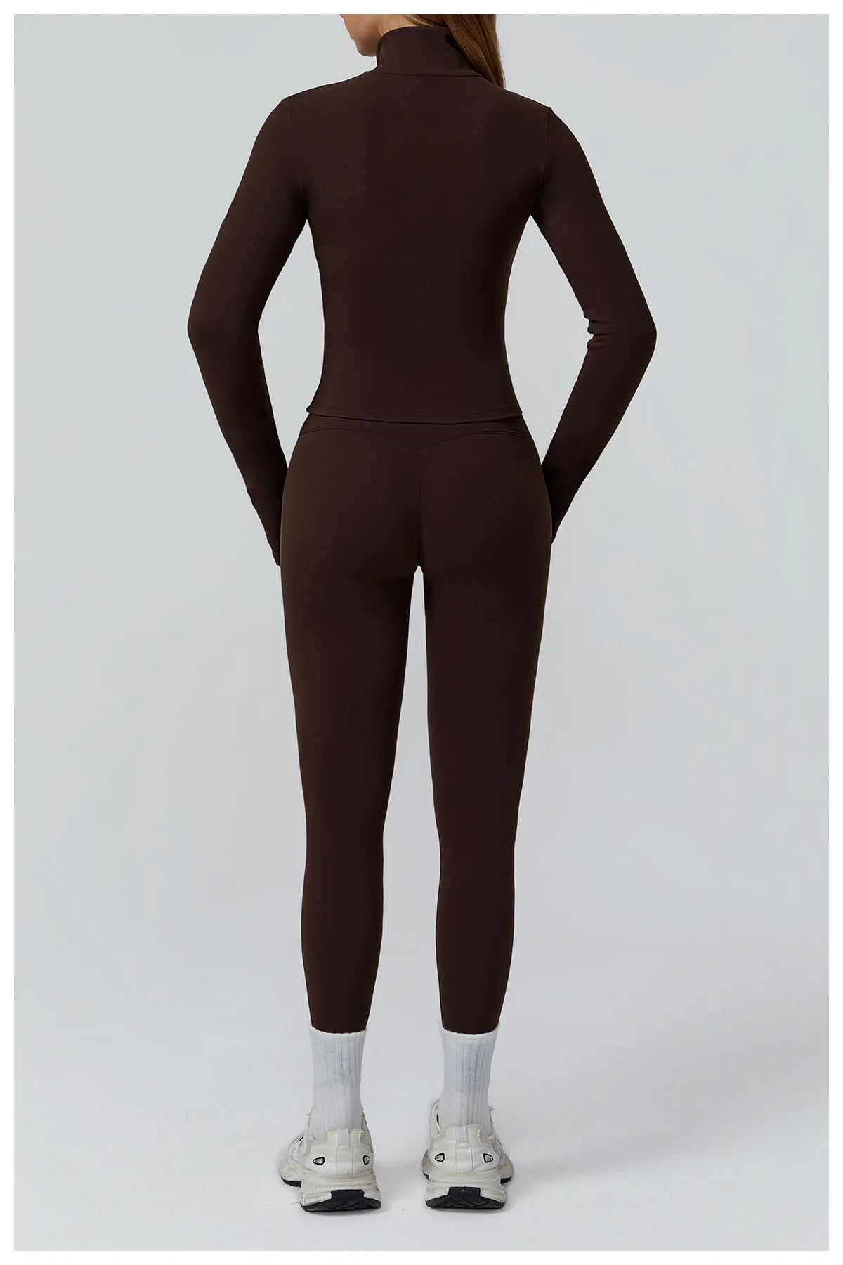 Women Zip Fitness Clothes Long Sleeve Sports Jacket Stand-up Collar Yoga Shirt Quick Dry Gym Top Outdoors Sunscreen Running Coat