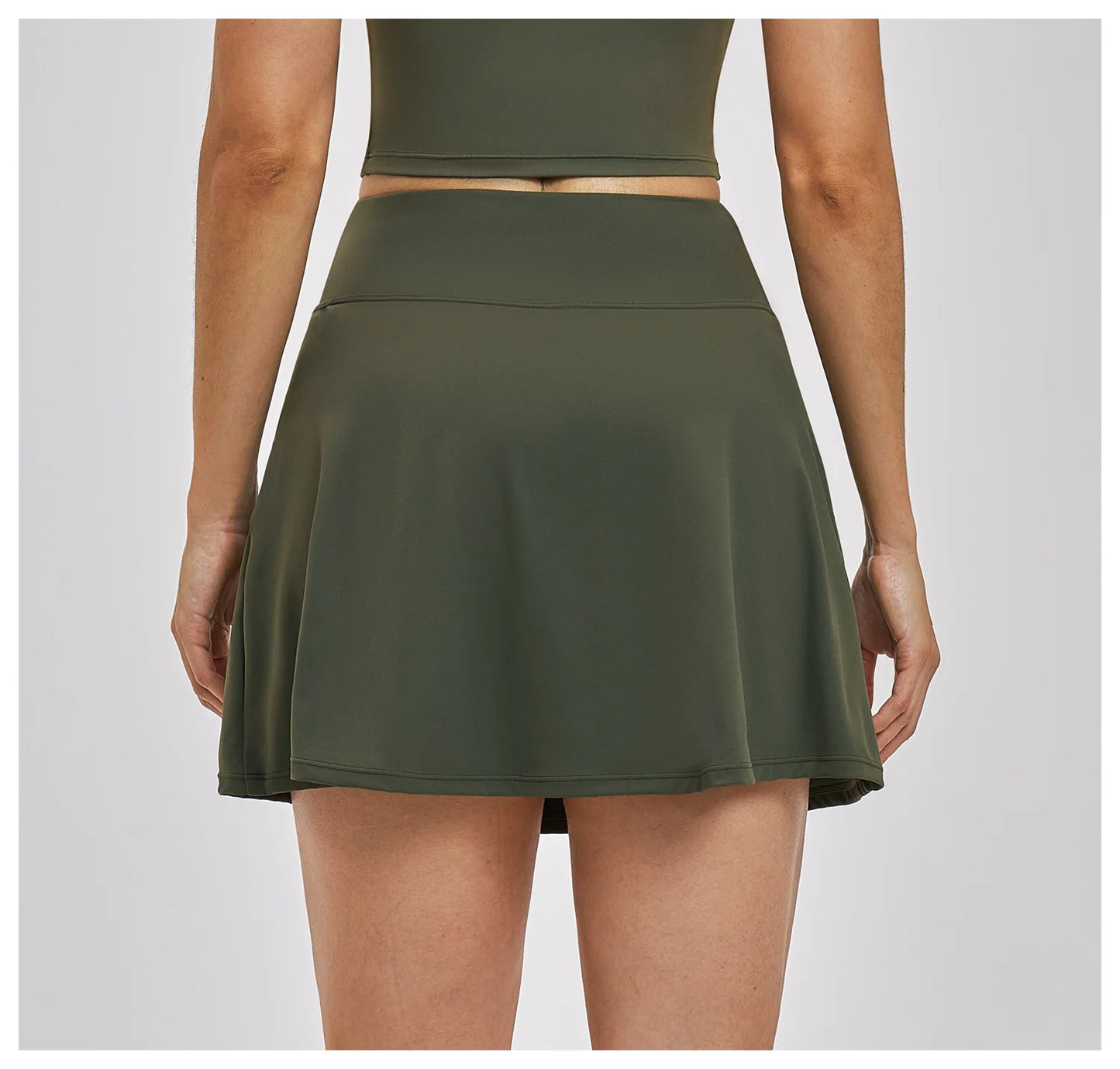 Outdoor Sports Yoga Skirt  Yoga Quick Drying A-line Skirt Women's Badminton Tennis Skirt Summer Cool and Anti Glare Lined Shorts