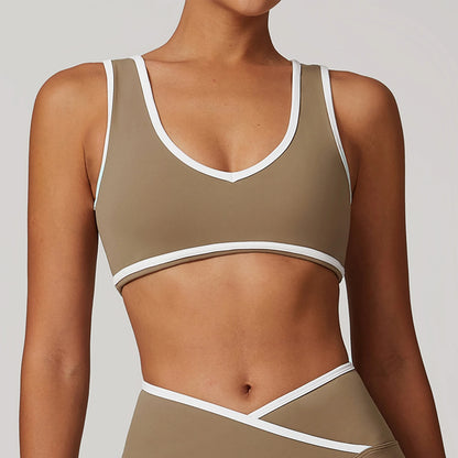 New Women Sports Bra Back High Impact Workout Sport Top Crop Fitness Wear For Yoga Gym Brassiere Sportswear Gym Push Up Bra