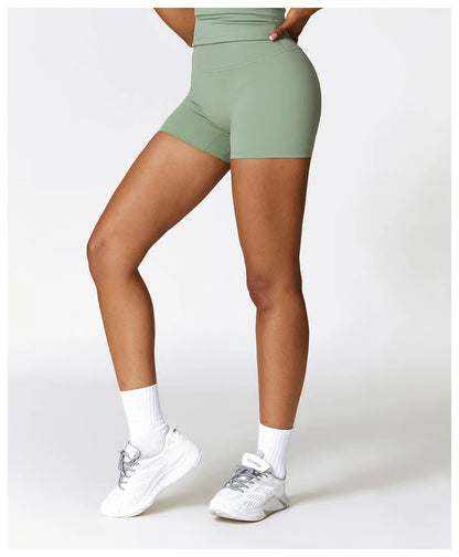 Women High Waist Yoga Shorts Running Cycling Shorts Breathable Fitness Shorts Female Summer Workout Shorts Gym Sports Tights