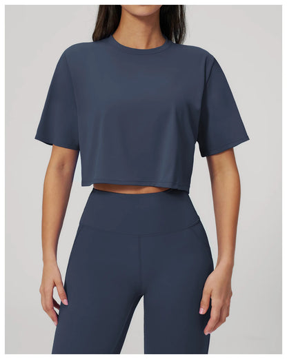 Women Yoga Sports T-Shirts Fitness Short Sleeve Sports T-Shirts Ropa Mujer Gym Workout Shirts Running Active Wear Sports Shirts