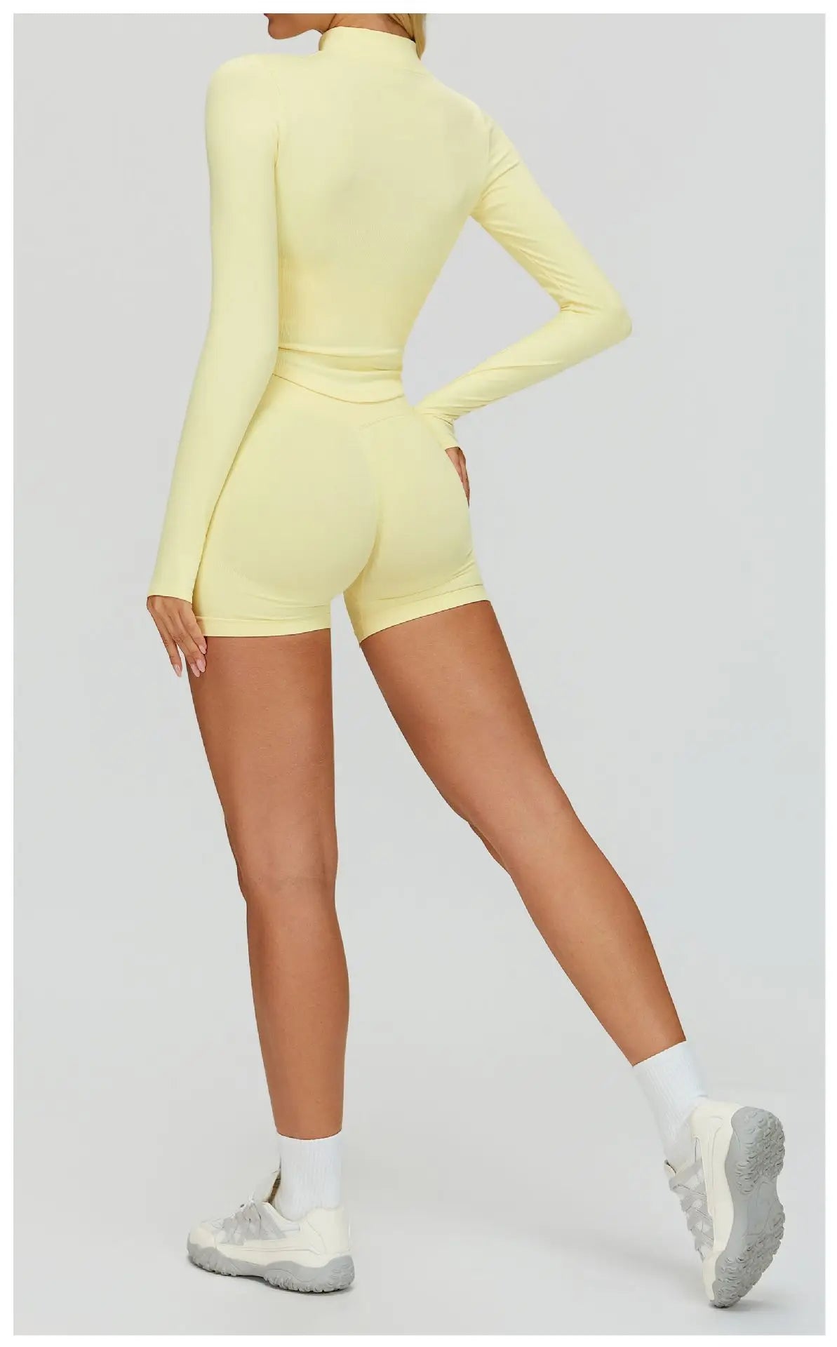 Outdoor Sports Long Sleeved Women's Slim Yoga Quick Dry Tight Fitting Quick Drying Stand Up Collar Jacket Running Fitness Jacket