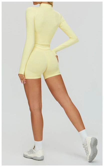 Outdoor Sports Long Sleeved Women's Slim Yoga Quick Dry Tight Fitting Quick Drying Stand Up Collar Jacket Running Fitness Jacket