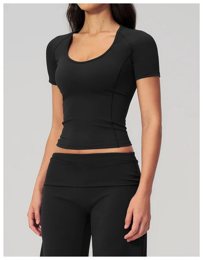 Summer Gym T-Shirt Women Short Sleeve Yoga Tops Workout Top Running Sports T Shirts Fitness Workout Tee Sports Tops Activewear