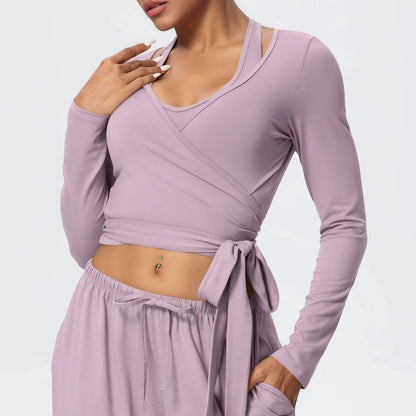 Yoga Long Sleeves Women Running Training Fitness Personalized Yoga Clothing With Strap Top Outdoor Sports Windproof Running Suit