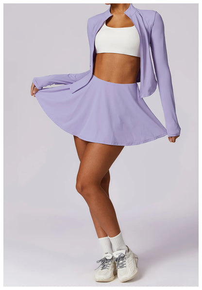 New Gym Yoga High Waist Yoga Skirt Tennis Sports Fitness Push Up Quick Drying Sun Protection Skirt UV Protection
