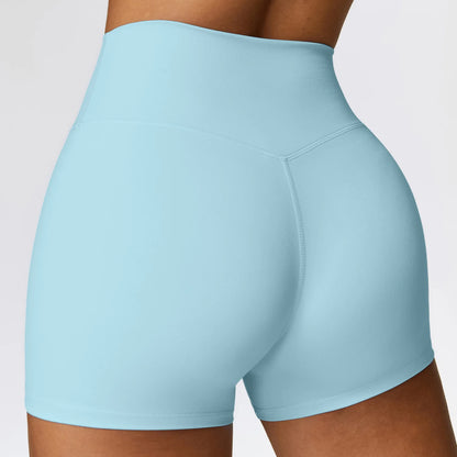 Women High Waist Yoga Shorts Running Cycling Shorts Breathable Fitness Shorts Female Summer Workout Shorts Gym Sports Tights