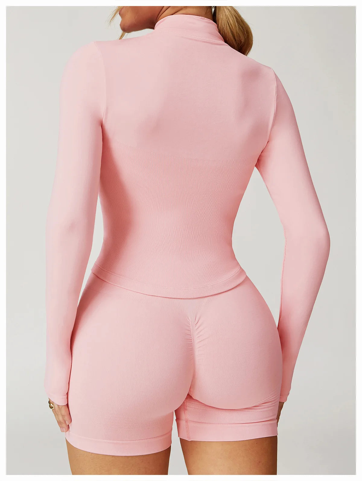 Outdoor Sports Long Sleeved Women's Slim Yoga Quick Dry Tight Fitting Quick Drying Stand Up Collar Jacket Running Fitness Jacket