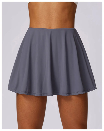 New Gym Yoga High Waist Yoga Skirt Tennis Sports Fitness Push Up Quick Drying Sun Protection Skirt UV Protection