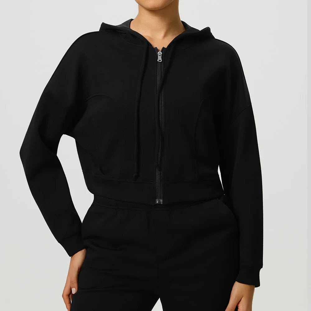Autumn and Winter Sports Jacket Women Sport Jacket Long Sleeve Shirt Workout Coat Gym Training Clothing Stretch Yoga Sportswear