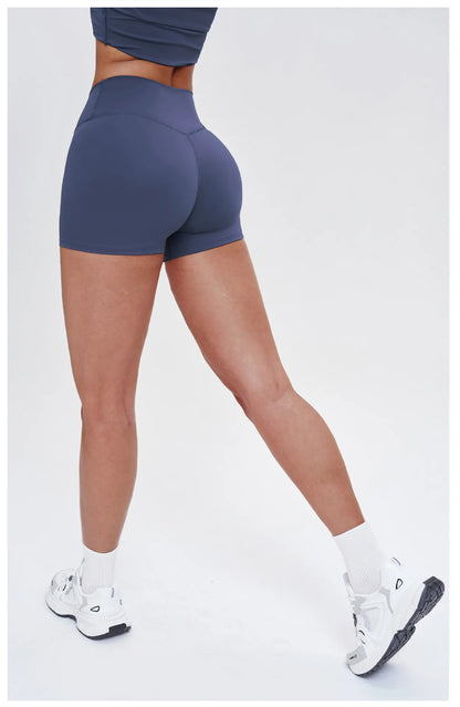 Women High Waist Yoga Shorts Running Cycling Shorts Breathable Fitness Shorts Female Summer Workout Shorts Gym Sports Tights