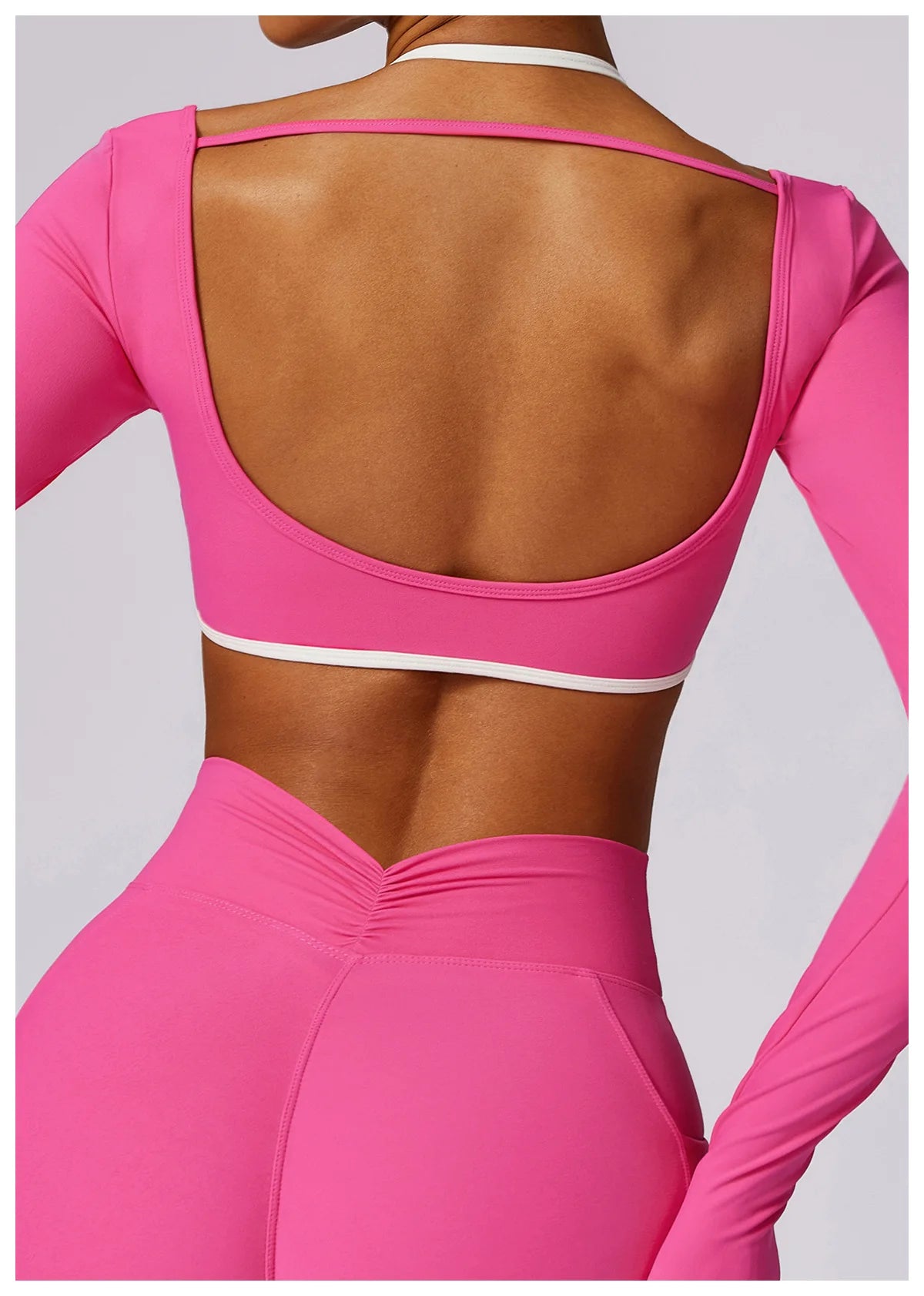 Women's Solid Sport Shirts High Elastic Gym Yoga Top Breathable Long Sleeve Yoga Top Slim Fitness Sports Dry Sportswear Yoga Top