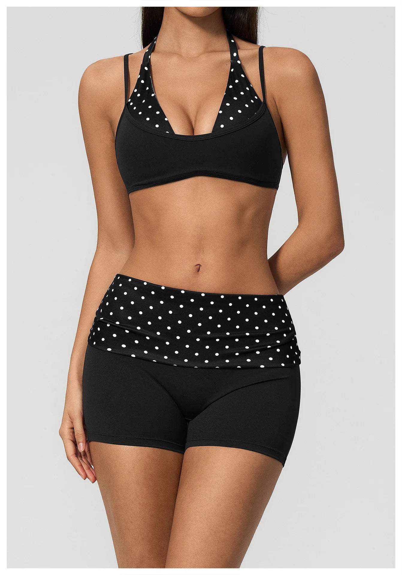 Women's Striped Yoga Bra Breathable Sports Underwear Shockproof Workout Top Sexy Polka Dot Bra Beautiful Back Sports Yoga Top