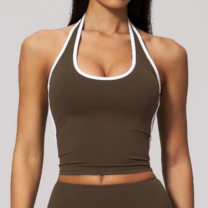 Summer Yoga Vest Women Fitness Quick-Dry Sports Top Workout Shockproof Yoga Vest Sexy Running Sports Tops Outdoors Fitness Bra