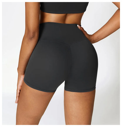 Women High Waist Yoga Shorts Running Cycling Shorts Breathable Fitness Shorts Female Summer Workout Shorts Gym Sports Tights