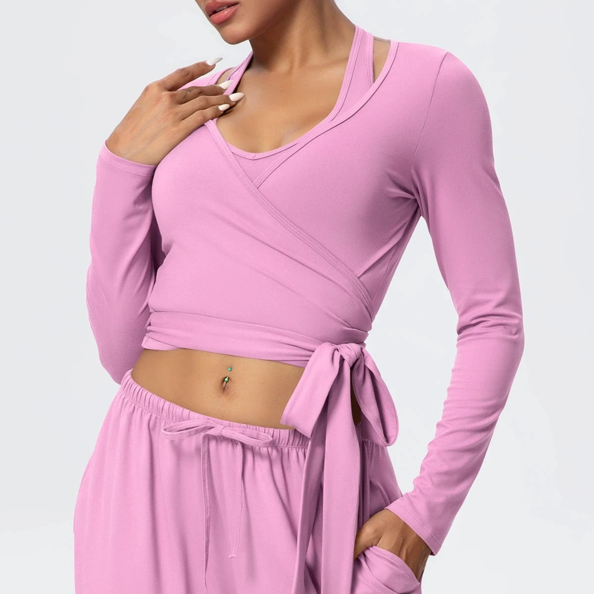 Yoga Long Sleeves Women Running Training Fitness Personalized Yoga Clothing With Strap Top Outdoor Sports Windproof Running Suit