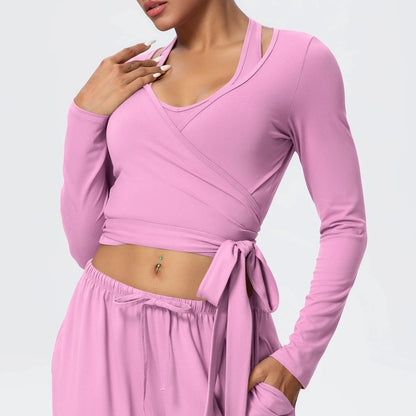 Yoga Long Sleeves Women Running Training Fitness Personalized Yoga Clothing With Strap Top Outdoor Sports Windproof Running Suit