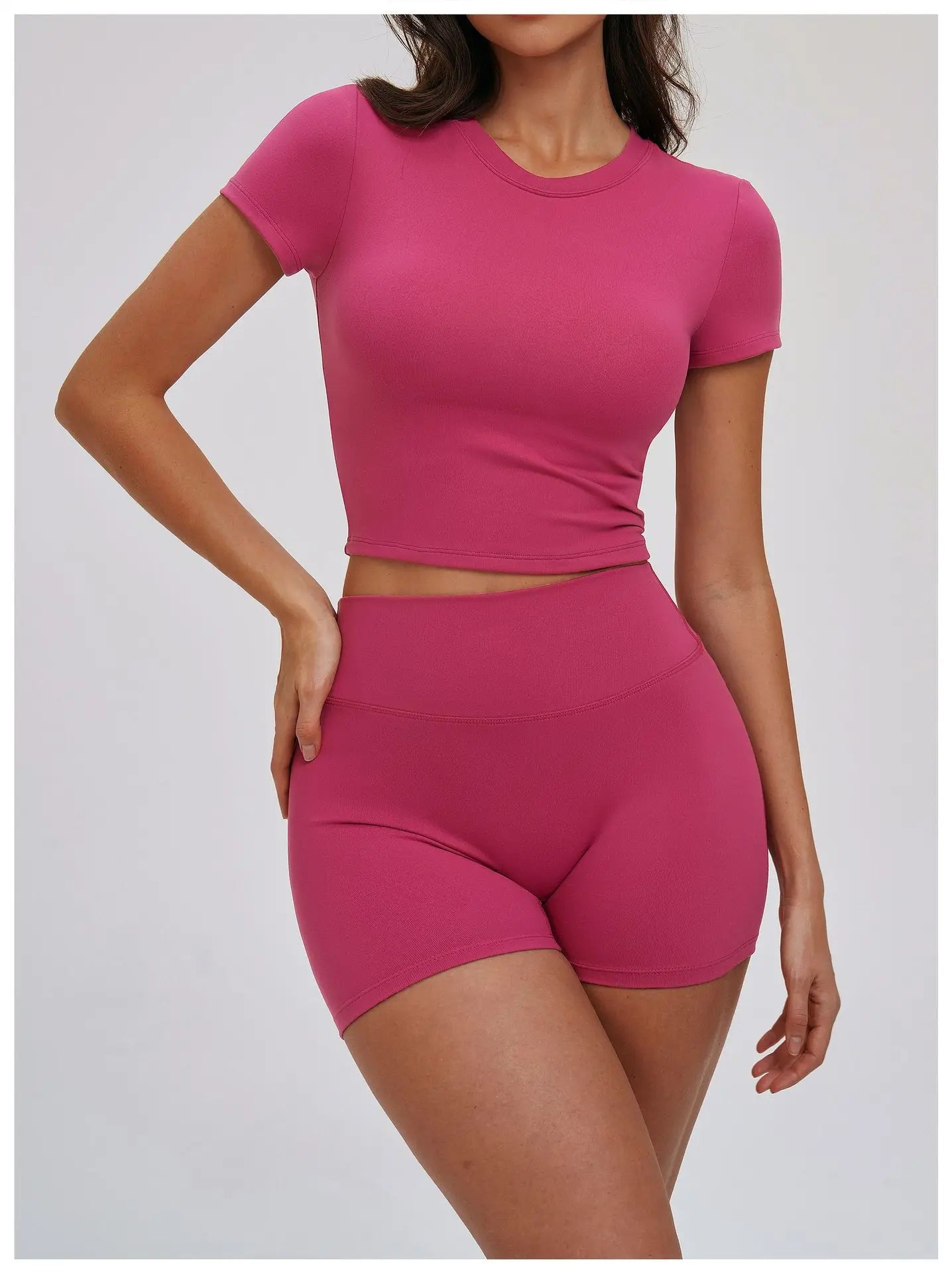 Women Yoga Shirt Gym Top Running Active Wear Sport Top Yoga Top Sport T Shirts Fitness Clothes Short Sleeve Women's Sportswear