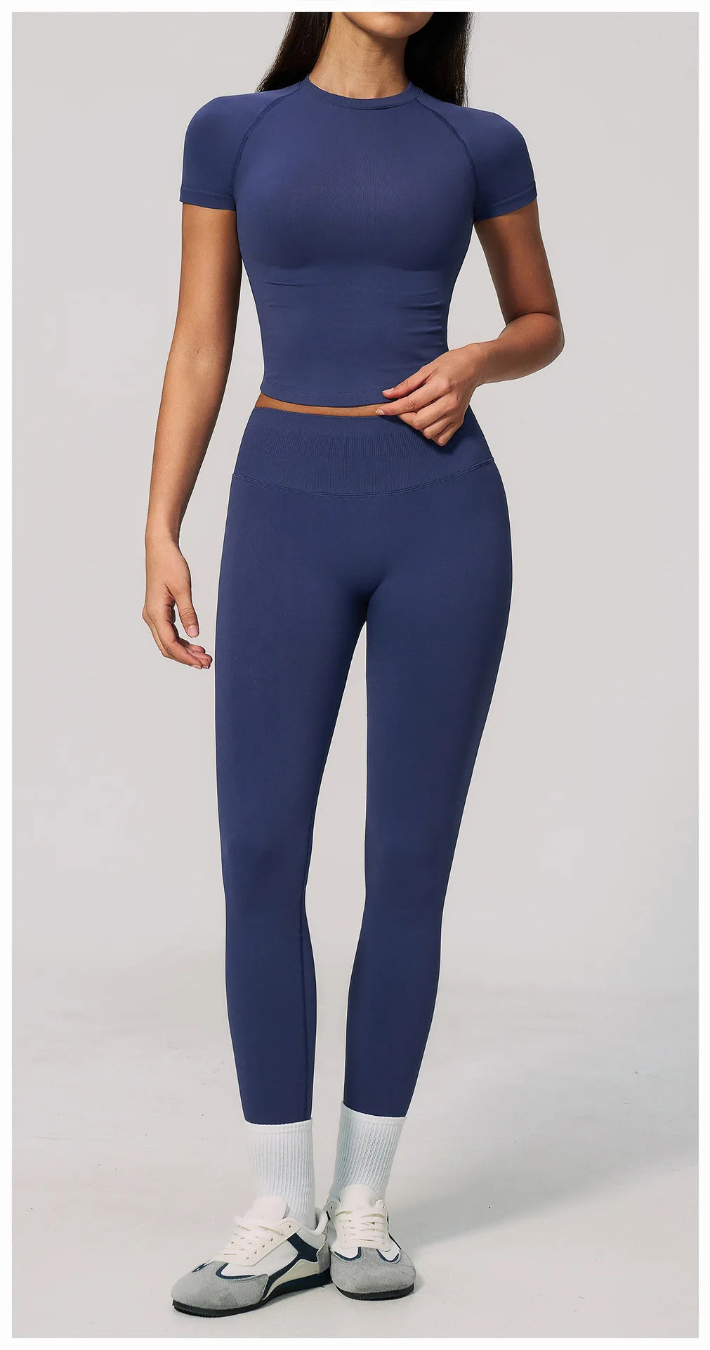 Yoga Shirts Women Seamless Fitness Short Sleeve Top Gym Workout Yoga T-Shirts Quick Dry Breathable Cycling Running Sport Tee Top