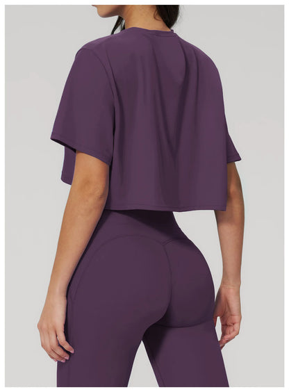 Women Yoga Sports T-Shirts Fitness Short Sleeve Sports T-Shirts Ropa Mujer Gym Workout Shirts Running Active Wear Sports Shirts
