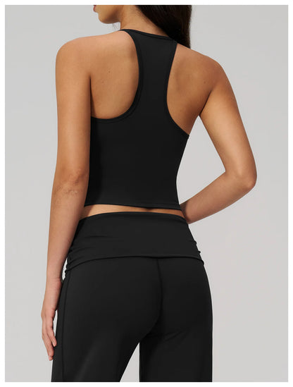 Summer Yoga Vest Women Workout Top Quick-Dry Crop Top Shockproof Gym Vest Female Running Tight Top Beautiful back Sports Tops